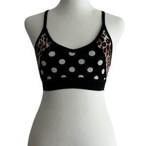 Pink by Victoria's Secret Ultimate Polka Dot Animal Print Racerback Sports Bra S
